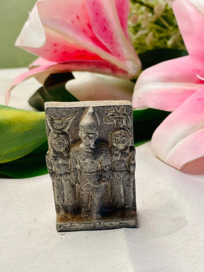 Fridge Magnet Grey Three-Figure Relief Miniature Decor Approx. 6 cm