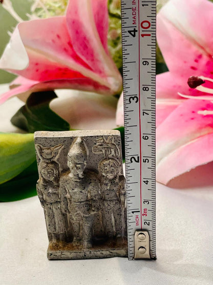 Fridge Magnet Grey Three-Figure Relief Miniature Decor Approx. 6 cm