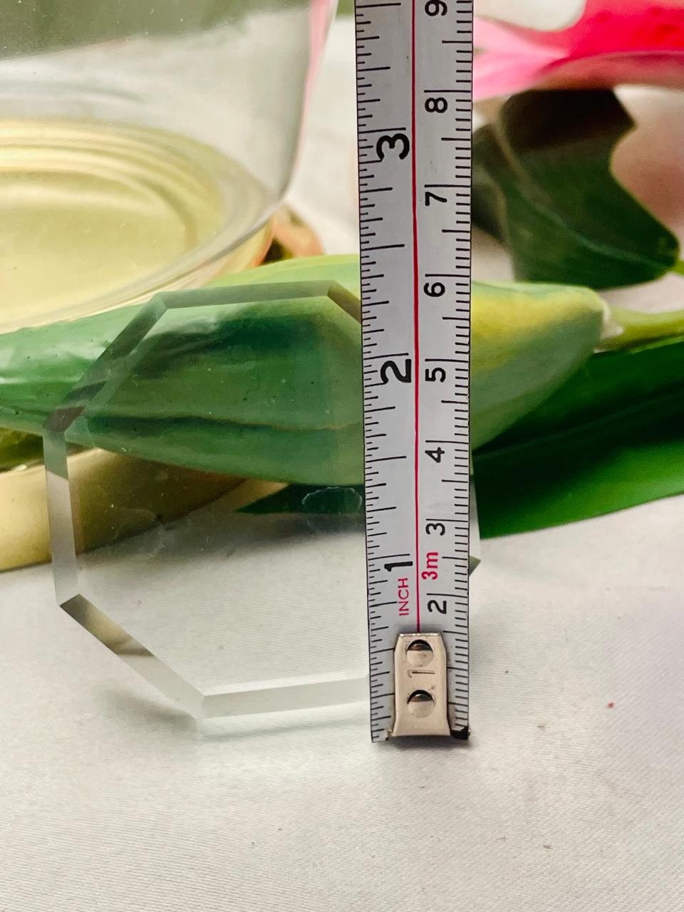 Clear Faceted Crystal Paperweight Approx. 5 cm