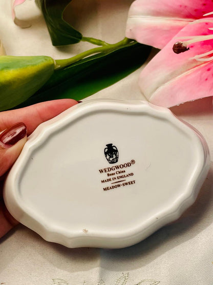 Floral Oval Ceramic Trinket Dish Approx. 11 cm