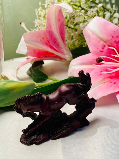 Dark Brown Horse Figurine Decorative Sculpture – 4 in