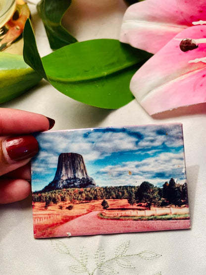 Devils Tower Scenic Souvenir Magnet Approx. 9 cm