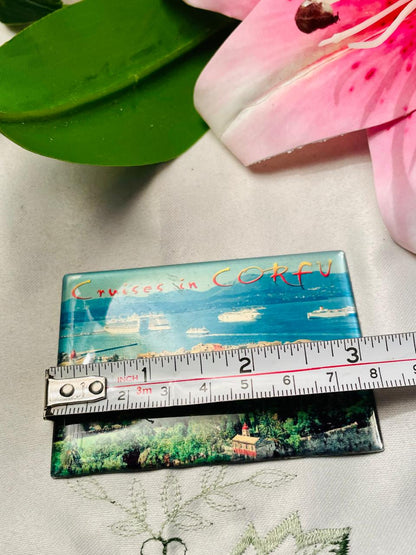 Corfu Cruise Scenic Souvenir Magnet Approx. 9 cm