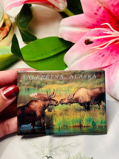 Talkeetna Alaska Moose Souvenir Magnet Approx. 9 cm