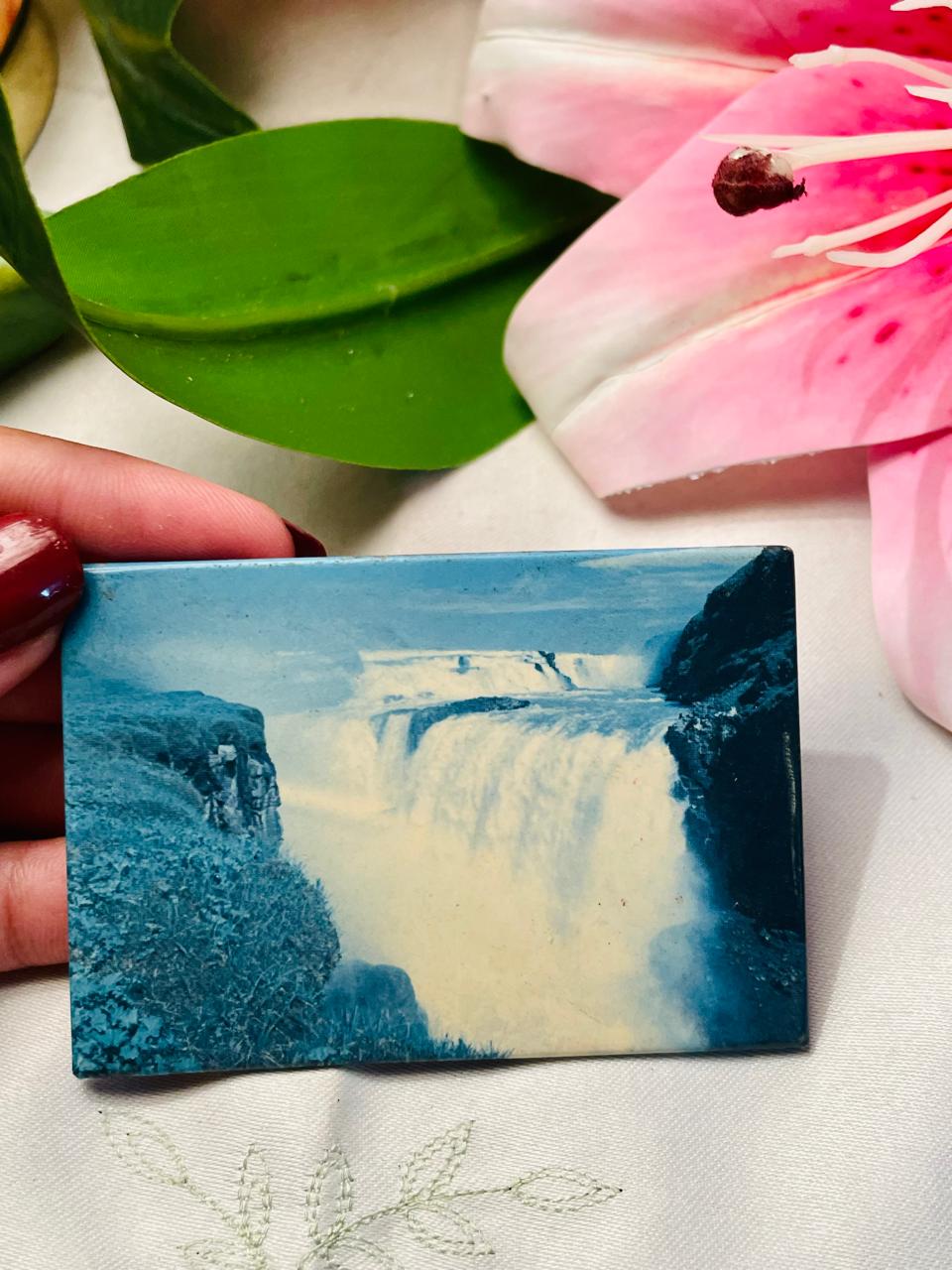 Blue Waterfall Scenic Souvenir Magnet Approx. 9 cm