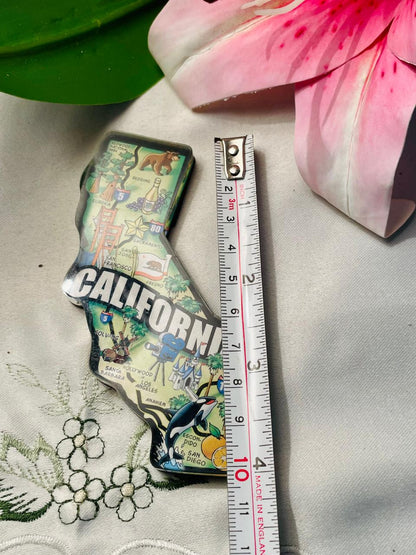 California Map-Shaped Souvenir Magnet Approx. 10 cm