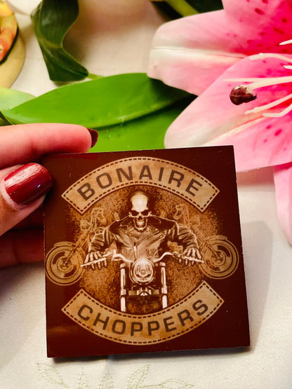 Bonaire Choppers Motorcycle Souvenir Magnet Approx. 8 cm