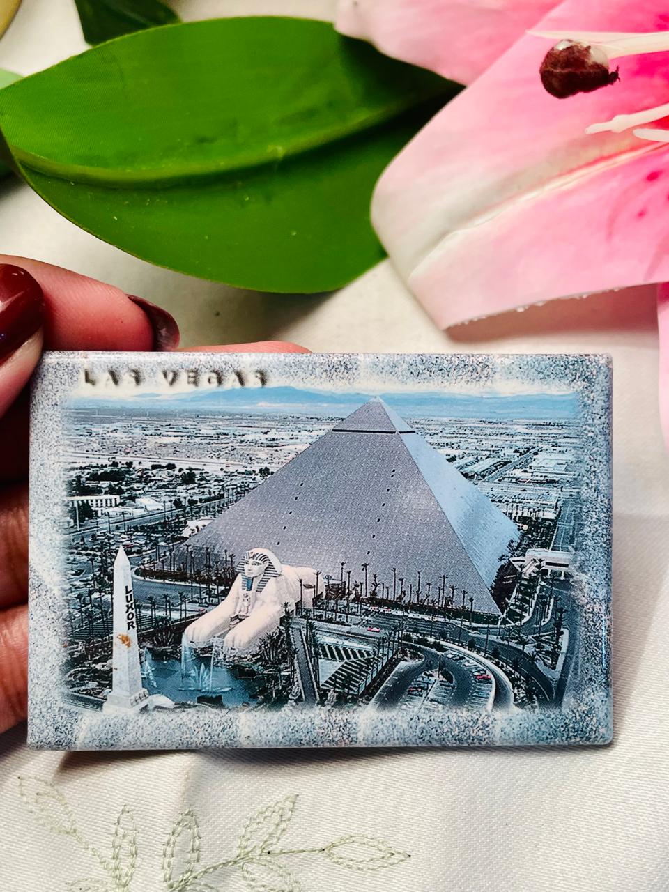 Luxor Las Vegas Pyramid Souvenir Magnet Approx. 10 cm