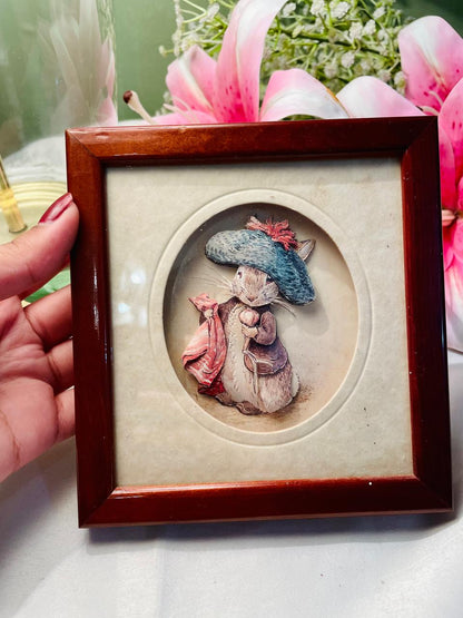Beatrix Potter Decoupage Framed Art Print – 6 in