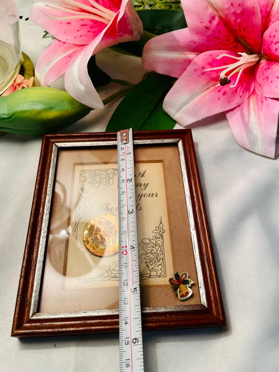 1914 Penny “A Penny for Your Thoughts” Framed Display – 6 in