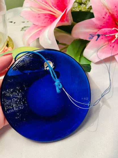 Blue Crystal Evil Eye Hanging Ornament – 4 in