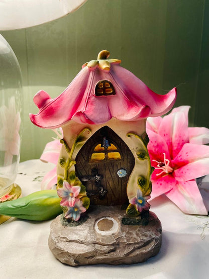 Smart Garden Pixie Portals Pink Flower Fairy Door Wall Plaque – 7 in