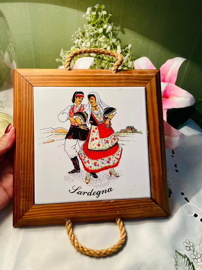 Sardegna Traditional Costume Cutting Board Approx. 20 cm