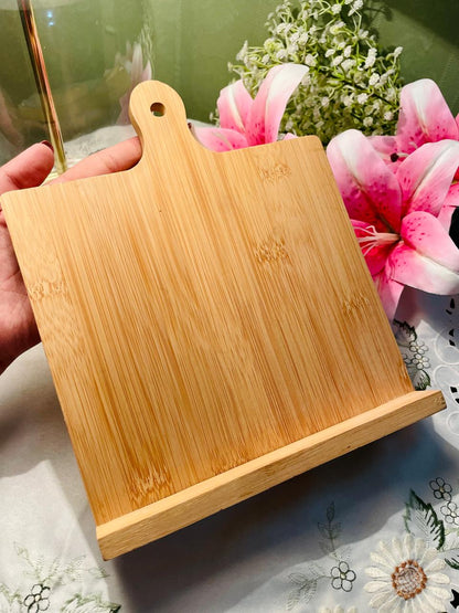 Bamboo Folding Cookbook & Tablet Stand – Approx. 10 in