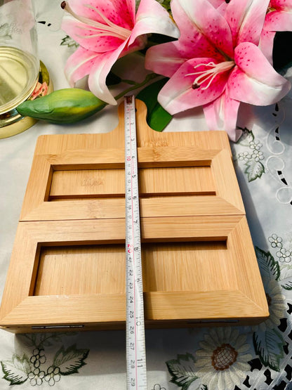 Bamboo Folding Cookbook & Tablet Stand – Approx. 10 in