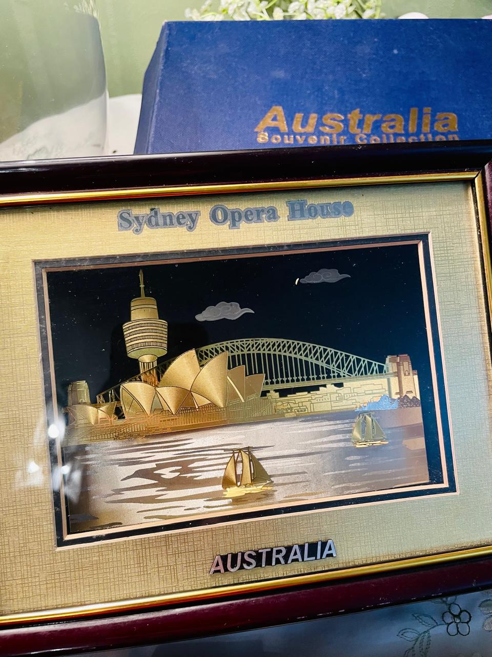 Sydney Opera House Australia Framed Souvenir Art Approx. 23 cm