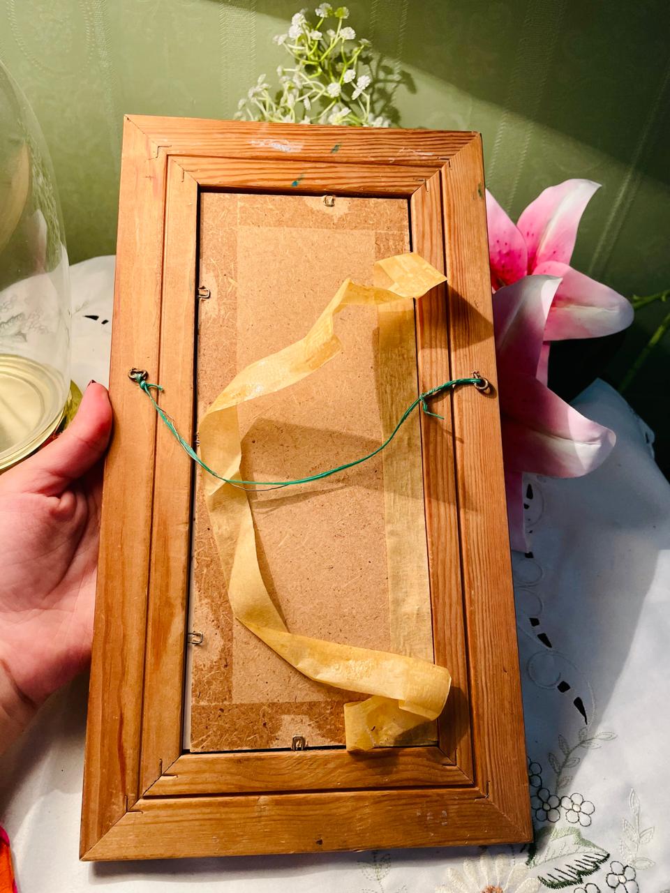 Old Friends Are the Best Friends” Floral Framed Water Color Painting Approx. 33 cm