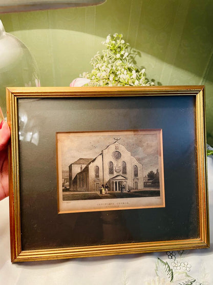 Canongate Church Edinburgh Framed Architectural Painting Approx. 30 cm