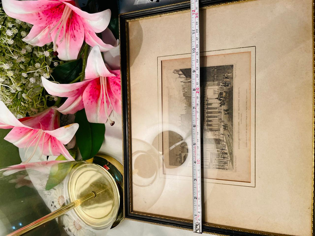 Royal Institution Edinburgh Framed Antique-Style Painting Approx. 30 cm