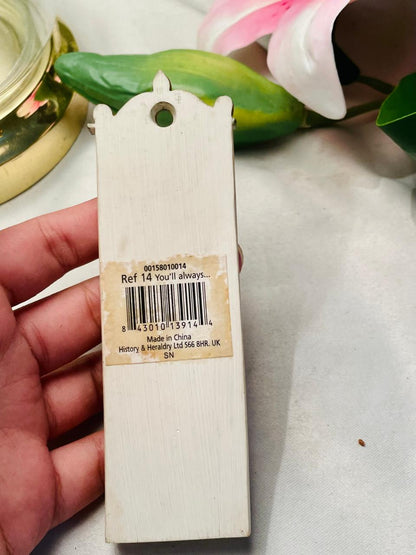Friendship Quote Floral Plaque with Mini Vase Approx. 13 cm