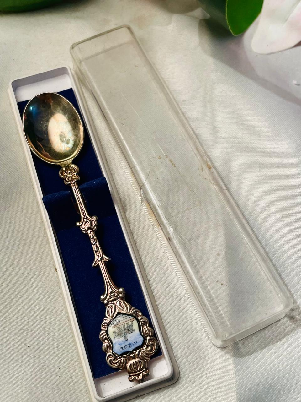 Liège Souvenir Decorative Spoon in Case Approx. 12 cm
