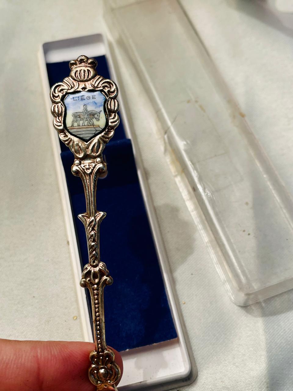 Liège Souvenir Decorative Spoon in Case Approx. 12 cm