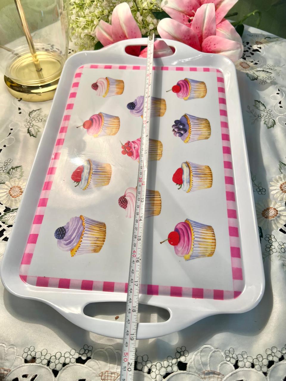 Cupcake Print Serving Tray – Approx. 48 cm