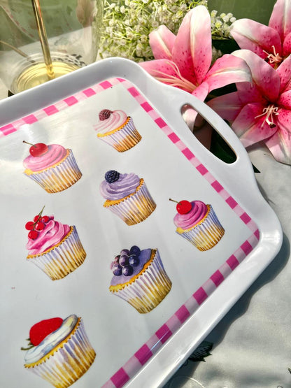 Cupcake Print Serving Tray – Approx. 48 cm