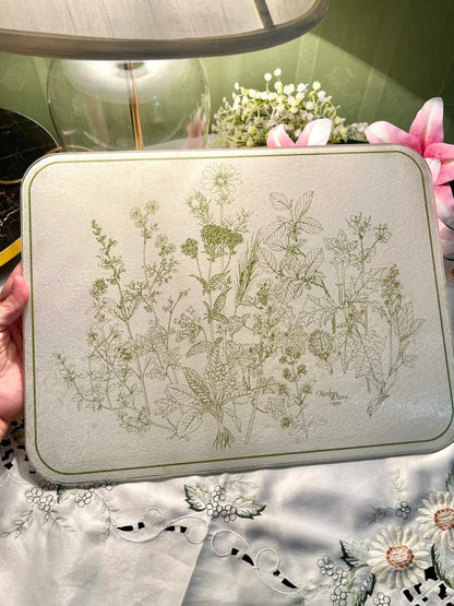 Herb Diary Botanical Kitchen Cutting Board – Approx. 40 cm
