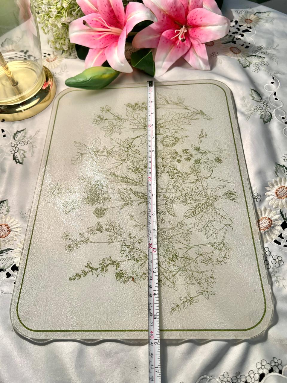 Herb Diary Botanical Kitchen Cutting Board – Approx. 40 cm