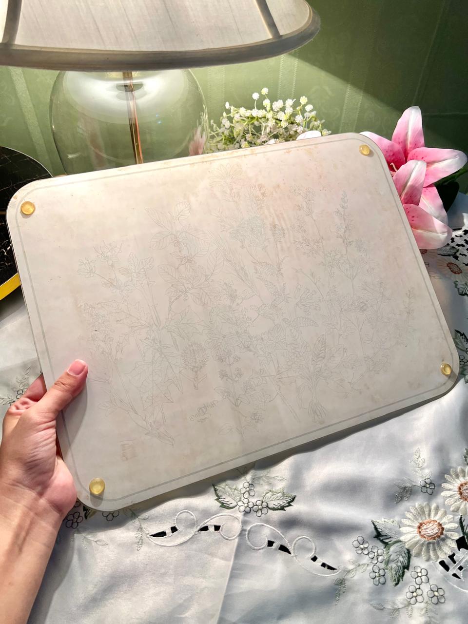 Herb Diary Botanical Kitchen Cutting Board – Approx. 40 cm
