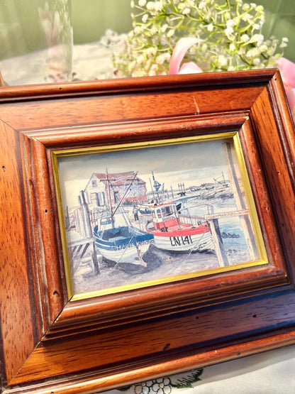 Whitby Market Place 1884 Framed Print – Approx. 28 cm
