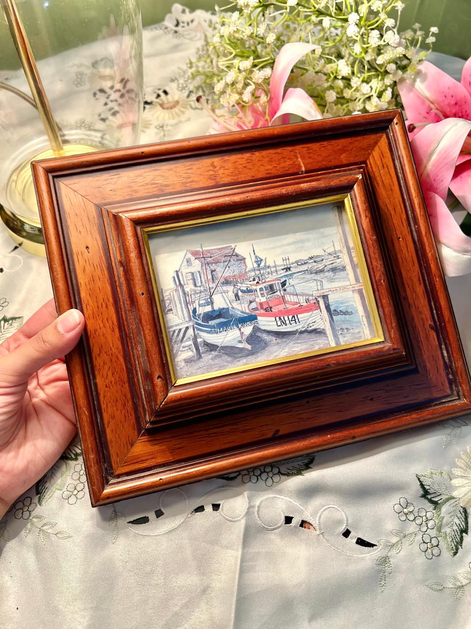 Whitby Market Place 1884 Framed Print – Approx. 28 cm