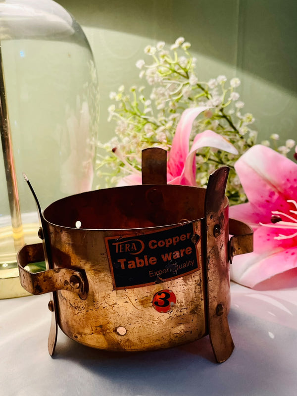 TERA Copper Table Ware Bowl with Handles 5"