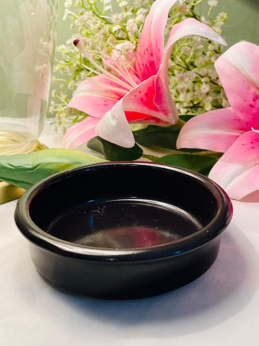 Black Glazed Ceramic Oven-Safe Baking Dish 4"