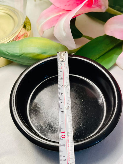 Black Glazed Ceramic Oven-Safe Baking Dish 4"