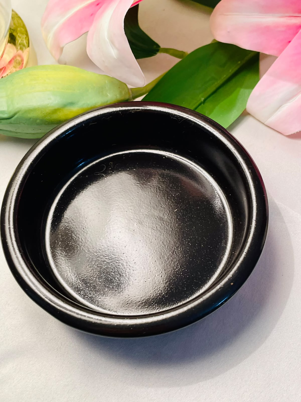 Black Glazed Ceramic Oven-Safe Baking Dish 4"