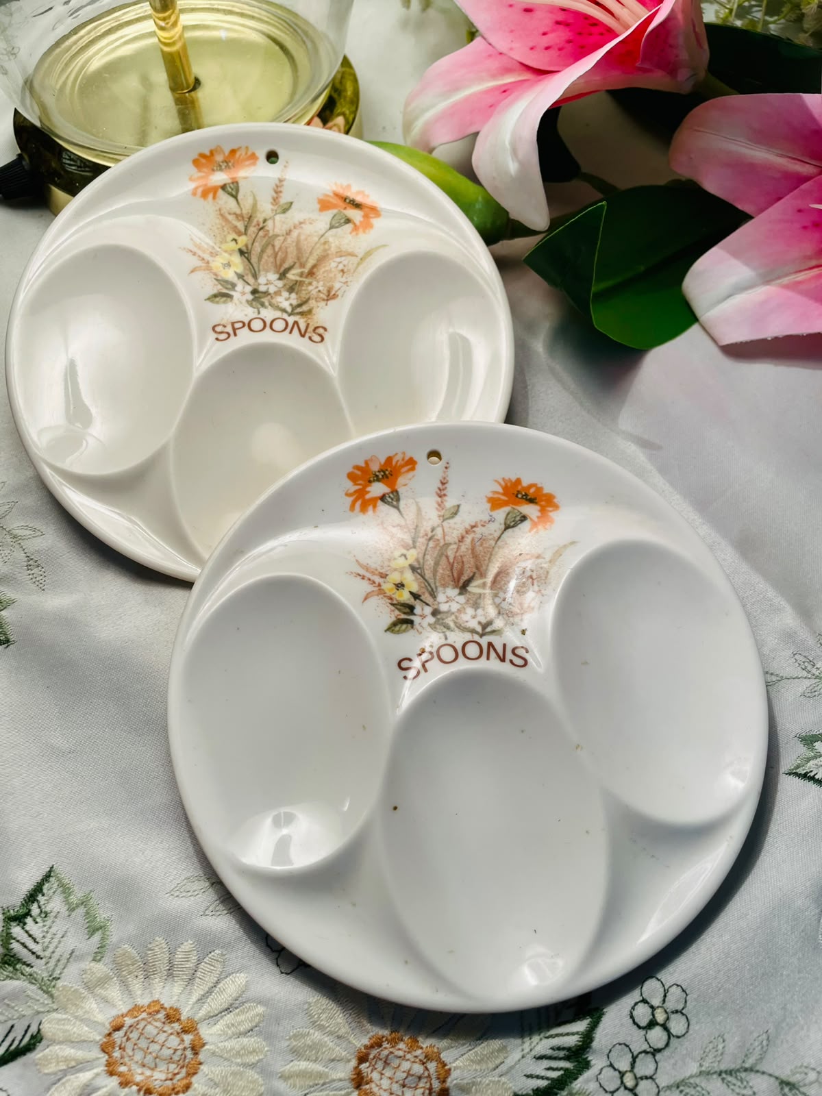 Vintage St Michael's Melamine Spoon Rest Each Piece Approx. 6