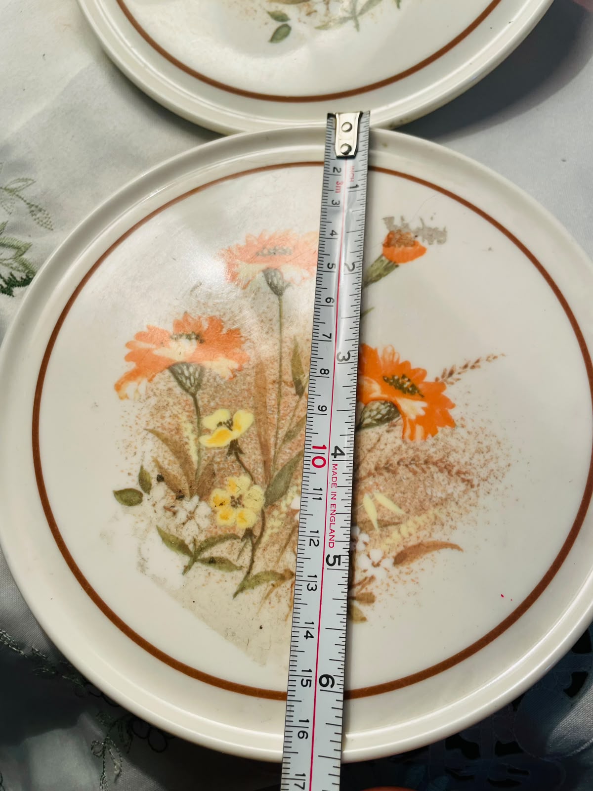 Vintage St Michael's Melamine Spoon Rest Each Piece Floral Spoon Rest Approx. 6 in