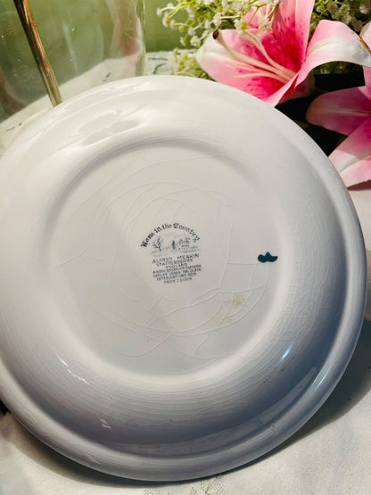 Vintage  Alfred Meakin Blue Scenic Decorative Plate Approx. 9 in