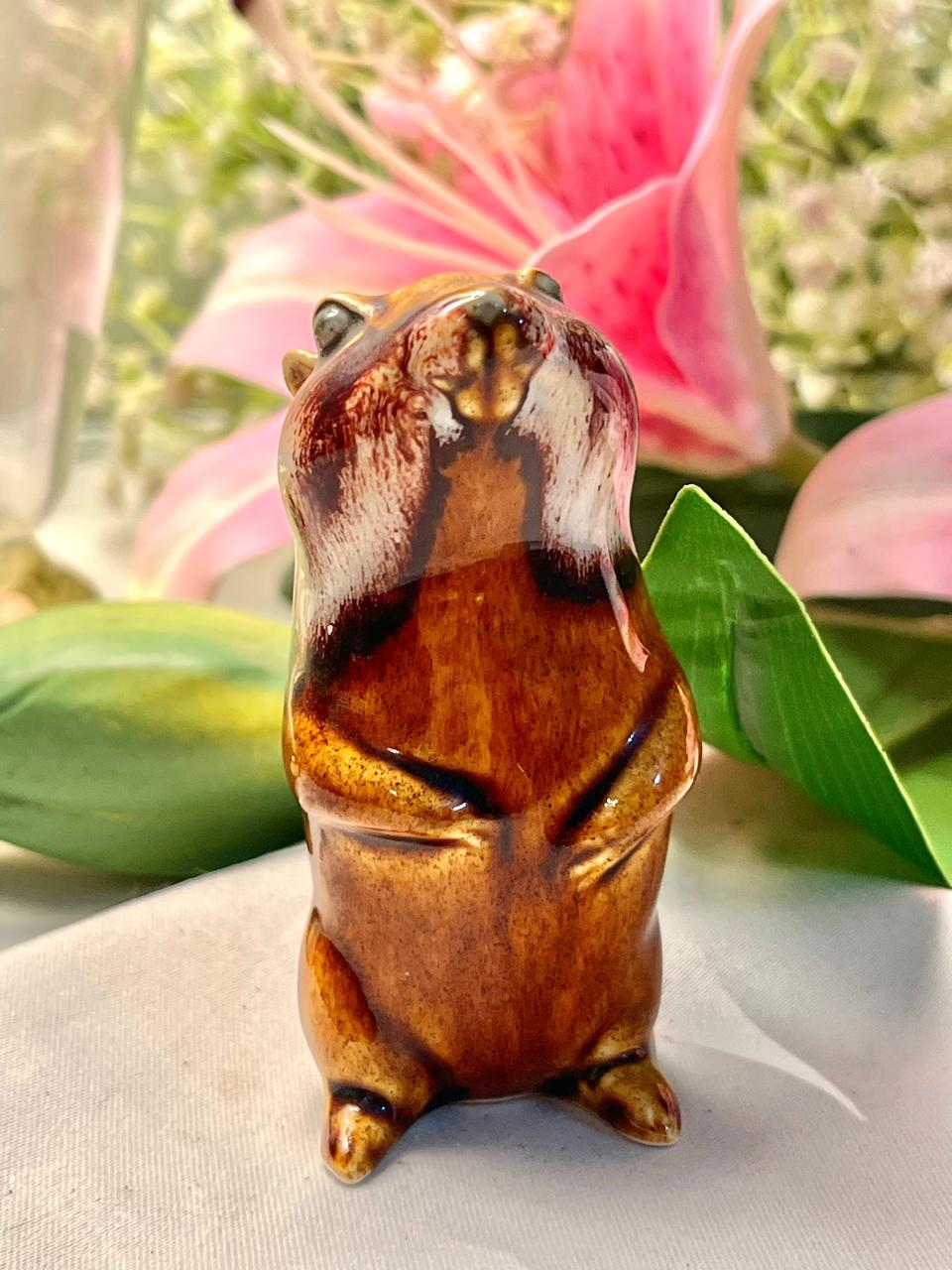 Vintage Brown Animal Figurine, Approx. 3.5 in