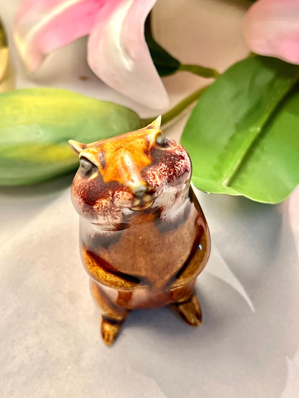 Vintage Brown Animal Figurine, Approx. 3.5 in