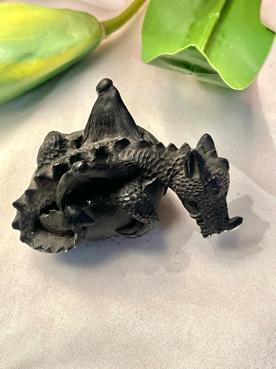 Vintage Black Dragon Figurine, Approx. 3 in