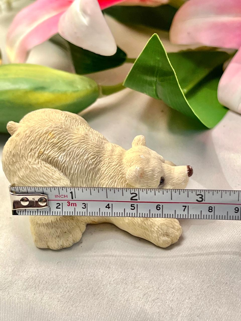 Vintage White Polar Bear Figurine, Approx. 3.5 in