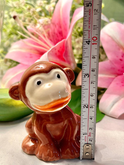Vintage Brown Monkey Figurine, Approx. 4 in