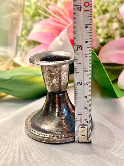 Vintage Queen Anne Candle Holder, Approx. 3 in