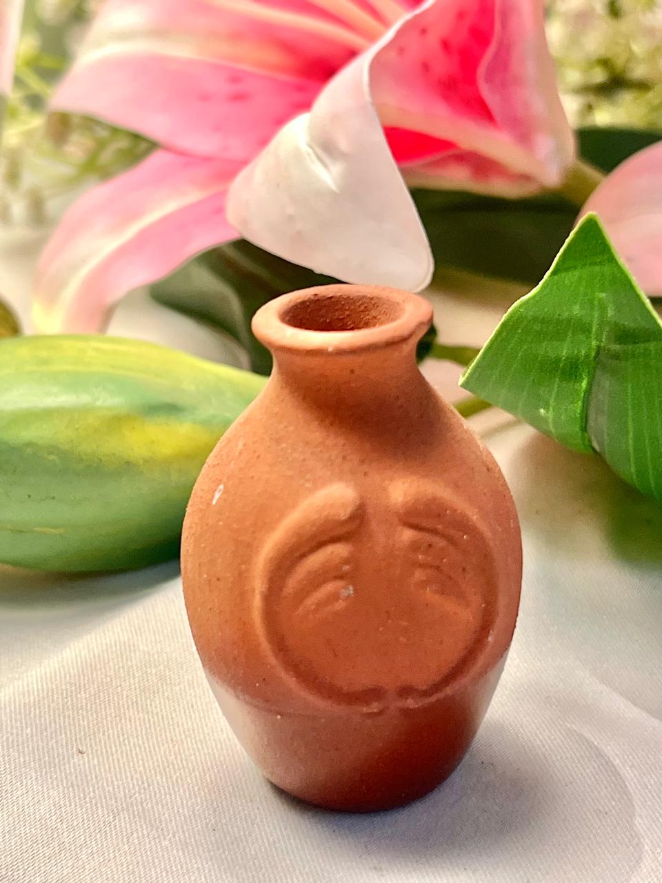 Vintage Terracotta Miniature Vase, Approx. 2.5 in