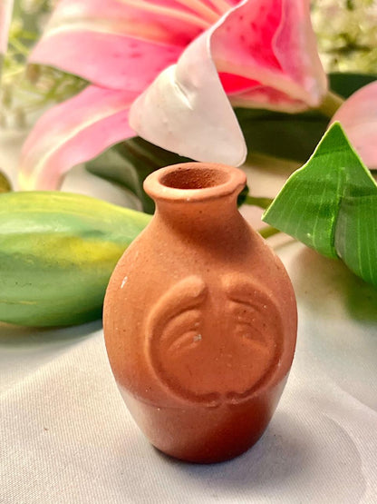 Vintage Terracotta Miniature Vase, Approx. 2.5 in