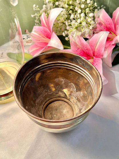 Vintage Brass Planter, Approx. 5.5 in