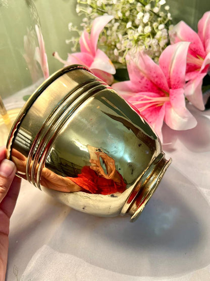 Vintage Brass Planter, Approx. 5.5 in